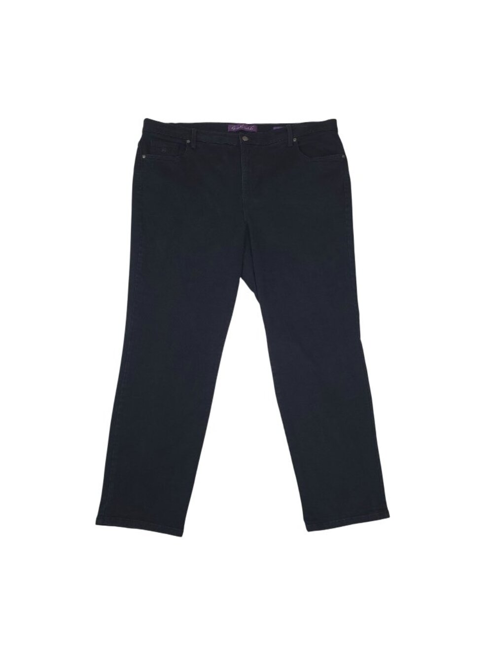 Gloria Vanderbilt Amanda Black Slimming Tapered Jeans Womens 18W Stretch Classic